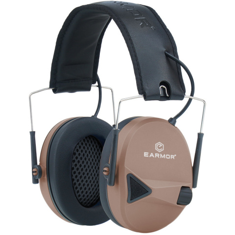 Earmor Słuchawki strzeleckie aktywne M30 CB Coyote Brown