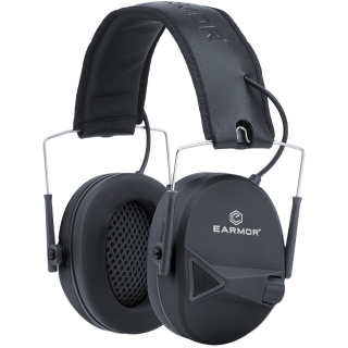Earmor Słuchawki strzeleckie aktywne M30 BK Black
