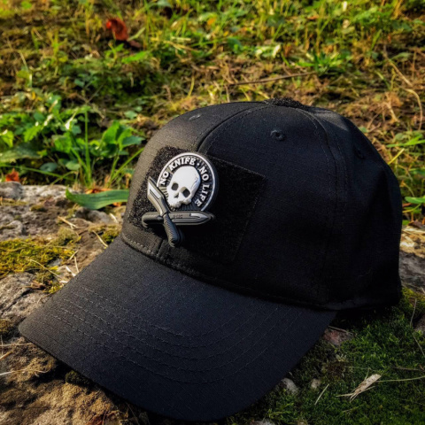 M-Tac Naszywka No Knife - No Life 3D PVC Black/White