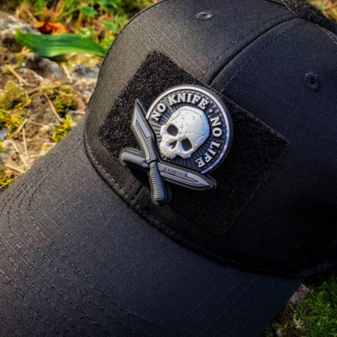 M-Tac Naszywka No Knife - No Life 3D PVC Black/White