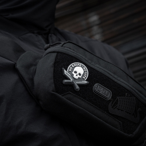 M-Tac Naszywka No Knife - No Life 3D PVC Black/White