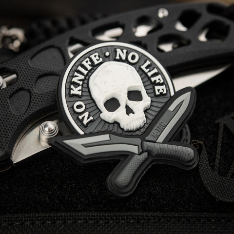 M-Tac Naszywka No Knife - No Life 3D PVC Black/White