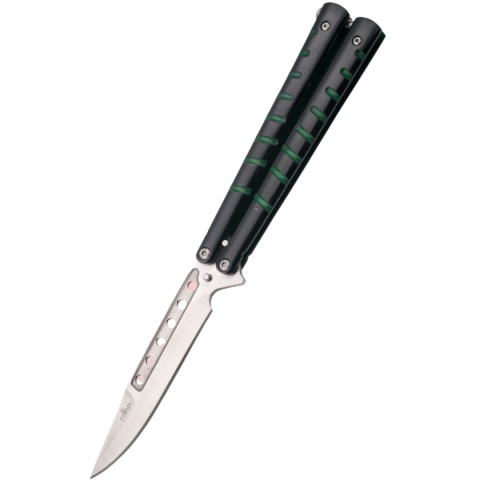 Third Nóż motylkowy Black/Green Stainless 16071V