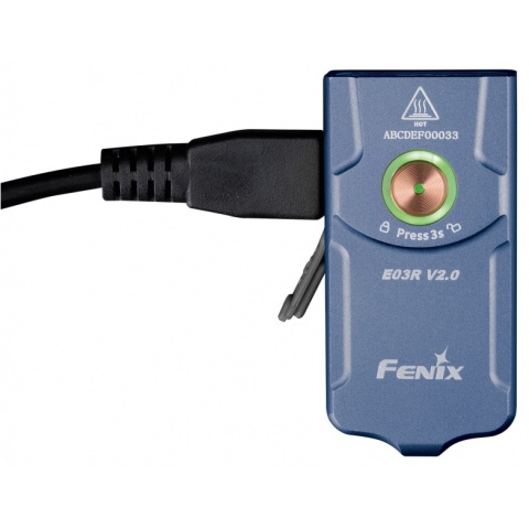 Fenix E03R V2.0 Niebieska Latarka akumulatorowa LED 500lm
