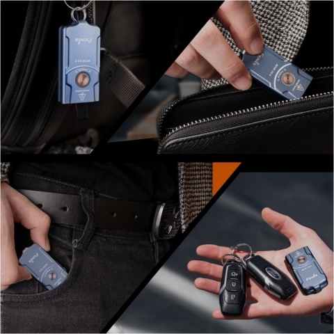 Fenix E03R V2.0 Niebieska Latarka akumulatorowa LED 500lm