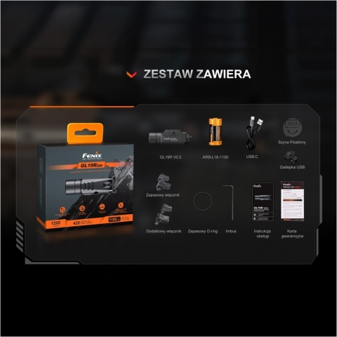 Fenix GL19R V2.0 Latarka na broń 1200lm