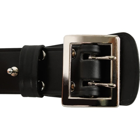 Hada Pas Wojskowy Oficerski Skórzany Czarny