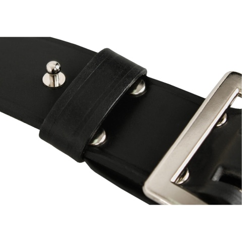 Hada Pas Wojskowy Oficerski Skórzany Czarny