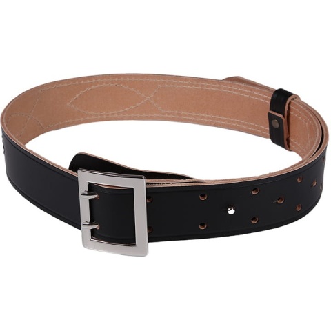 Hada Pas Wojskowy Oficerski Skórzany z podszyciem Czarny