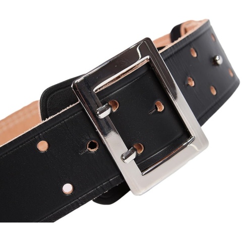 Hada Pas Wojskowy Oficerski Skórzany z podszyciem Czarny