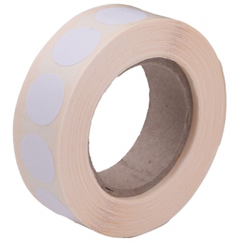 Zaklejki do tarcz strzeleckich Białe 16 mm 1000szt