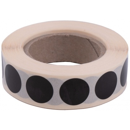 Zaklejki do tarcz strzeleckich Czarne 16 mm 1000szt