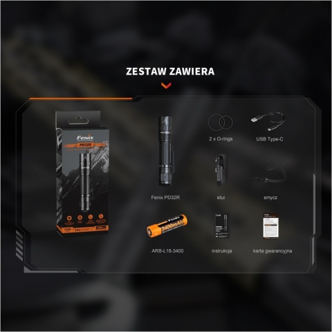 Fenix PD32R Latarka LED 1400lm