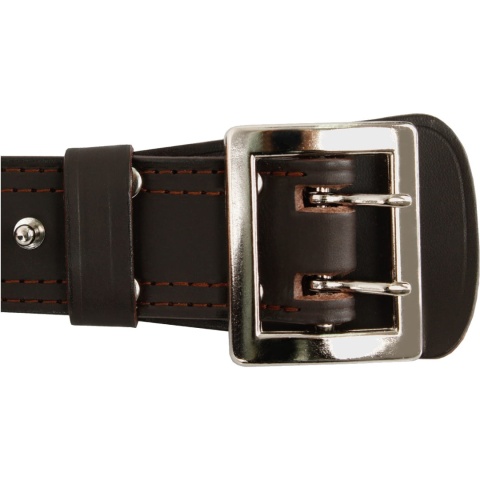 Hada Pas Wojskowy Oficerski Skórzany Brązowy