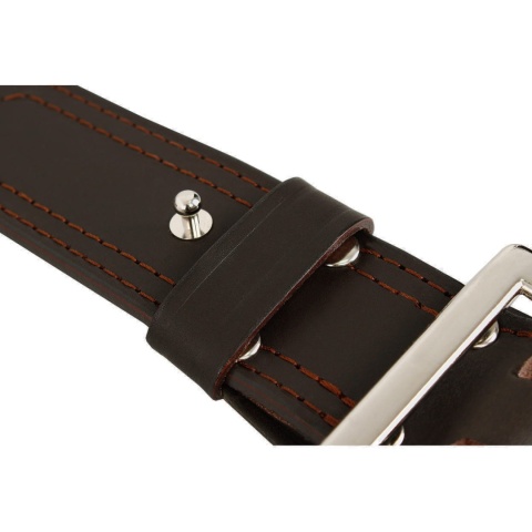Hada Pas Wojskowy Oficerski Skórzany Brązowy
