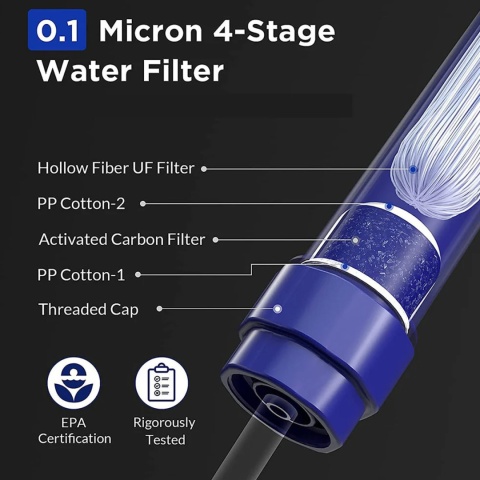 Membrane Solutions Water Filter Straw II Filtr do wody