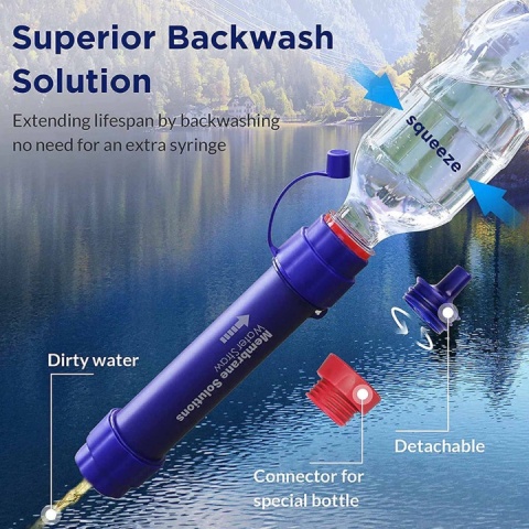 Membrane Solutions Water Filter Straw II Filtr do wody