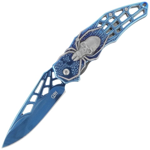 Herbertz Solingen Spider Blue 3D Titanium Nóż składany 44097