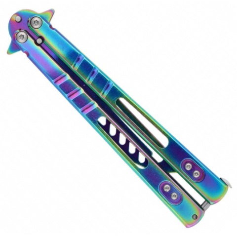 Joker JKR0826 Nóż motylkowy treningowy tęczowy