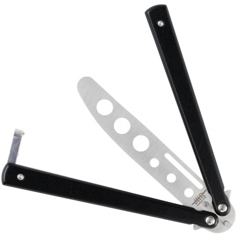 Joker JKR829 Nóż motylkowy treningowy czarno-srebrny