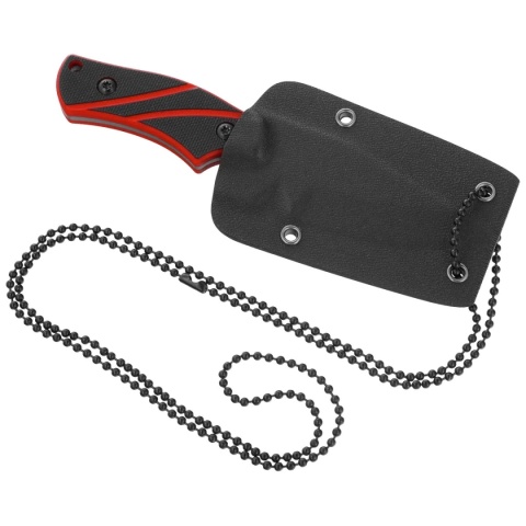 K25 Black Red G10 Titanium Nóż na szyję 32691