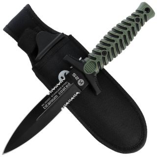 K25 Green ABS Black Black Titanium Nóż ze stałą głownią 32207