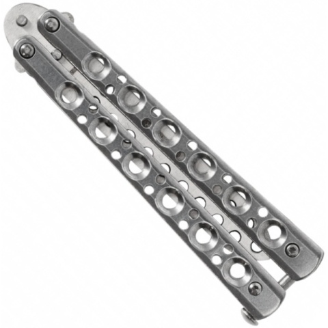 Kandar Nóż motylkowy treningowy srebrny