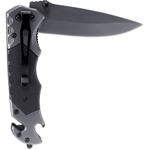 Dominator Nóż ratowniczy Szaro-czarny