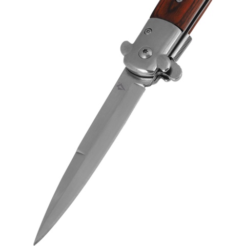 Dominator Nóż składany sprężynowy Sycylijka Drewno