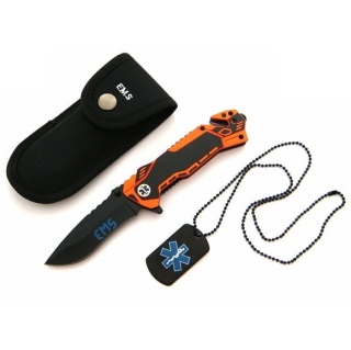 Martinez Albainox Nóż ratowniczy + nieśmiertelnik 19432 N-384