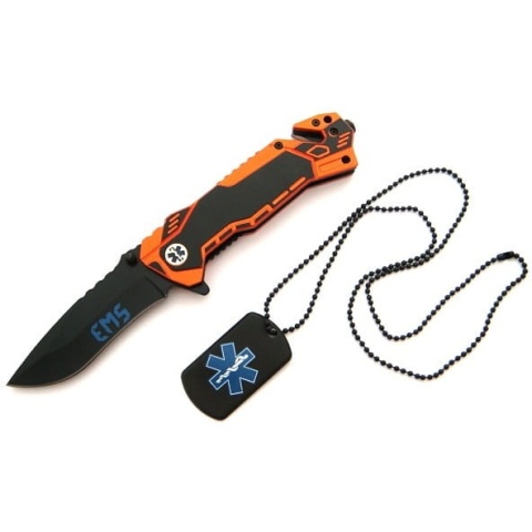 Martinez Albainox Nóż ratowniczy + nieśmiertelnik 19432 N-384