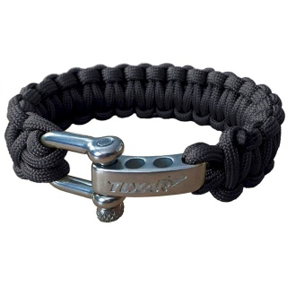 Texar Bransoletka paracord szekla Czarna