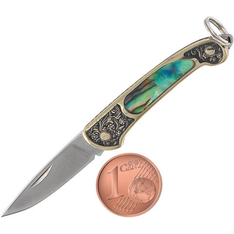 Third Nóż sladany Habitat Miniatura Brass/Abalone N89-7
