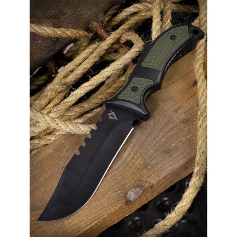 Dominator Nóż Spec Hunter z kaburą Czarno-zielony