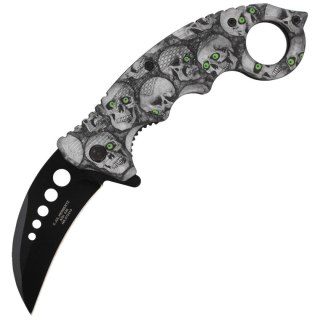 Herbertz Solingen Skulls Design 73mm Nóż karambit