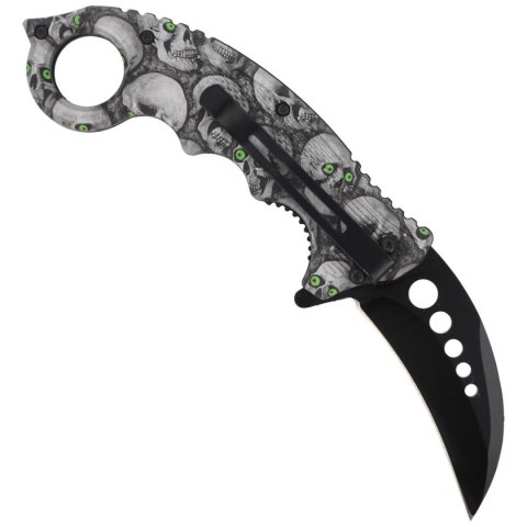 Herbertz Solingen Skulls Design 73mm Nóż karambit