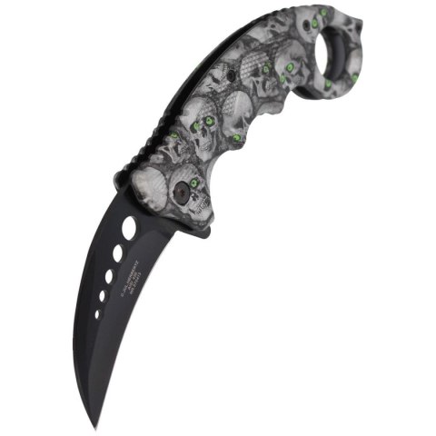 Herbertz Solingen Skulls Design 73mm Nóż karambit