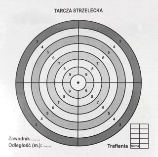 Tarcze strzeleckie sportowe 14x14 cm 100szt 100-02