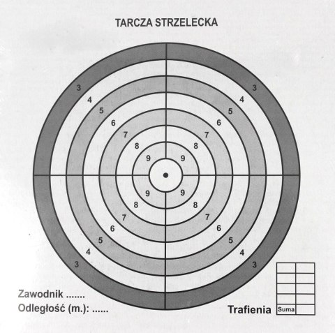 Tarcze strzeleckie sportowe 14x14 cm 100szt 100-02