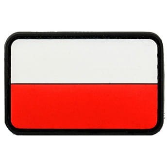 Naszywka Flaga Polski Rzep PVC 35x55mm