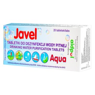 Javel Aqua Tabletki do dezynfekcji, oczyszczania wody 20 szt