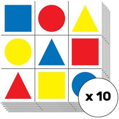 Tarcza strzelecka figury geometryczne 10szt