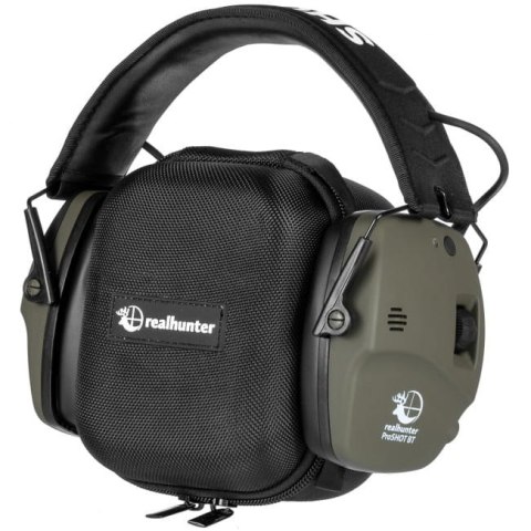 RealHunter Słuchawki strzeleckie Active ProSHOT BT aktywne oliwkowe