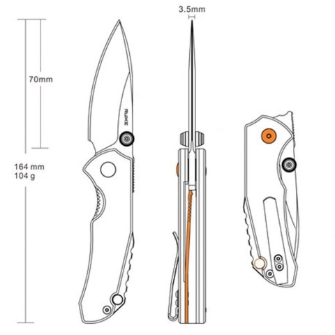Ruike P671-CB Czarny Nóż składany