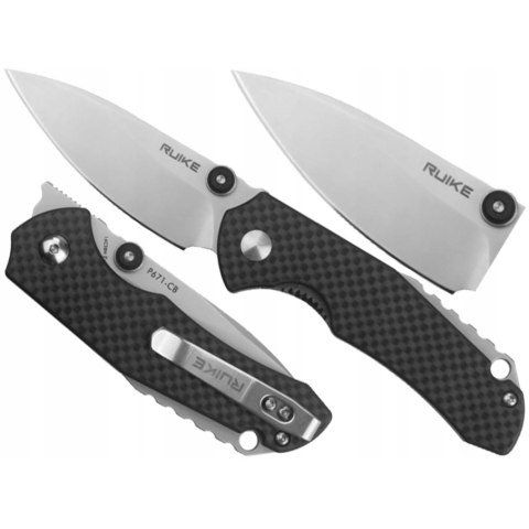 Ruike P671-CB Czarny Nóż składany