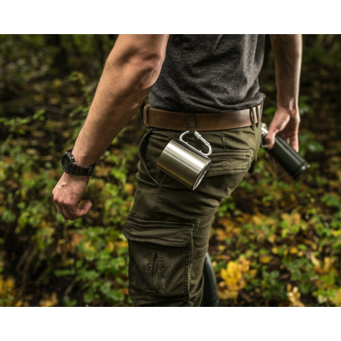 GM Kubek stalowy z karabińczykiem 300ml