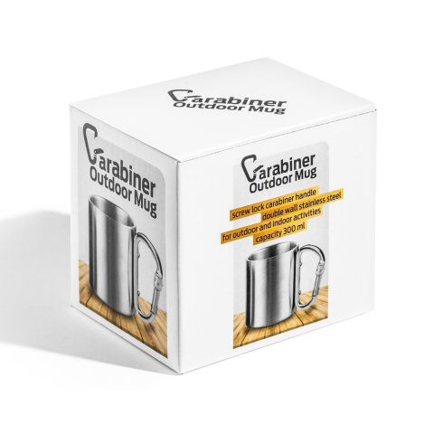 GM Kubek stalowy z karabińczykiem 300ml