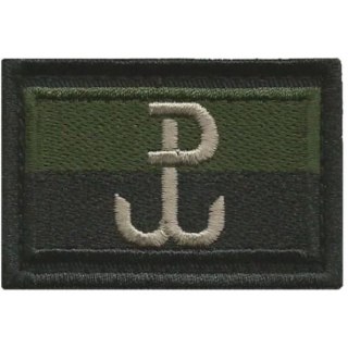 Haasta Naszywka Flaga Polski gaszona Polska Walcząca 3,8x5,6cm