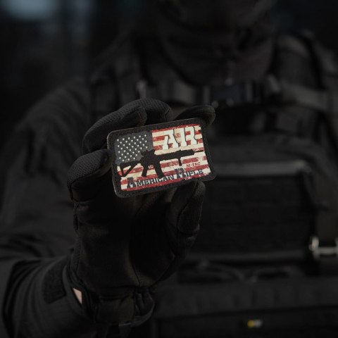 M-Tac Naszywka AR-15 American Rifle Black/GID